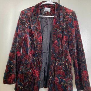 Floral Velet Blazer
